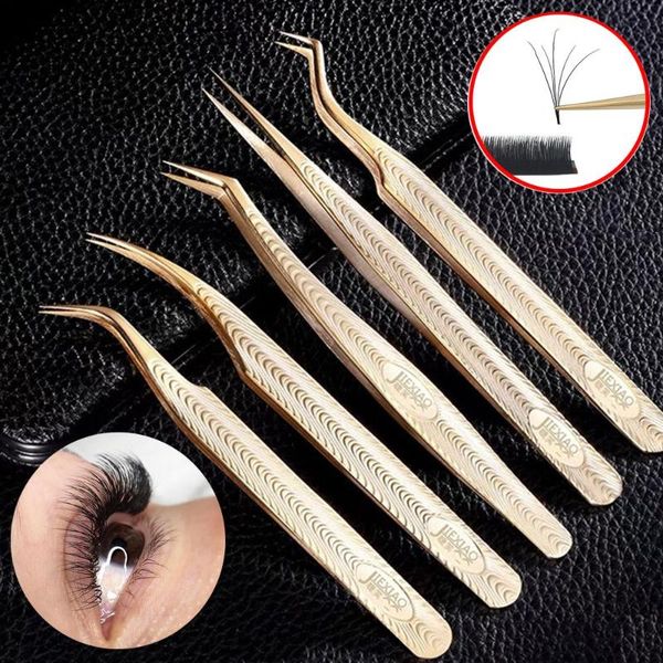 

eyebrow tools & stencils 1pc volume eyelash extensions tweezers stainless steel unique pointed design curved precise material fan lashes