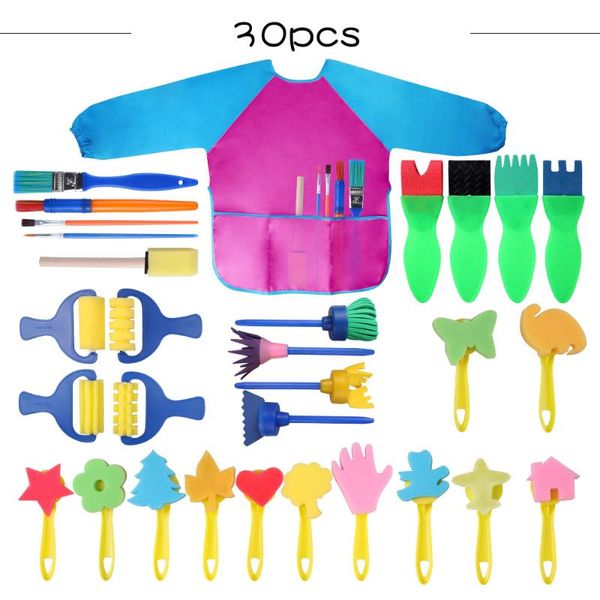 

paintings 30pcs diy sponge paint roller brush kids drawing toys kindergarten art crafts brushes painting tool for children toy