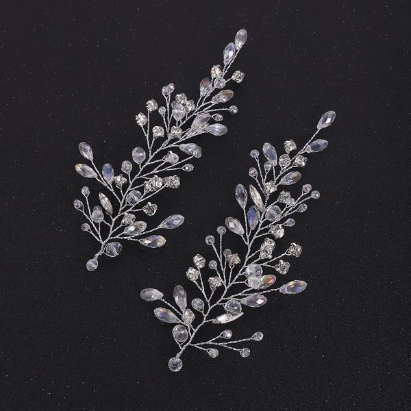 

Silver Shine Crystal Rhinestone Headband Chic Women Wedding Headpieces Handmade Bridal Hair Accessories For Banquet Girl