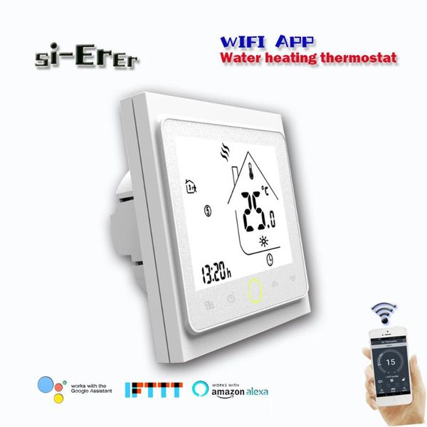 

smart home control 3a wifi water thermostat temperature controller underfloor heating works with alexa google home,24vac,95~240vac