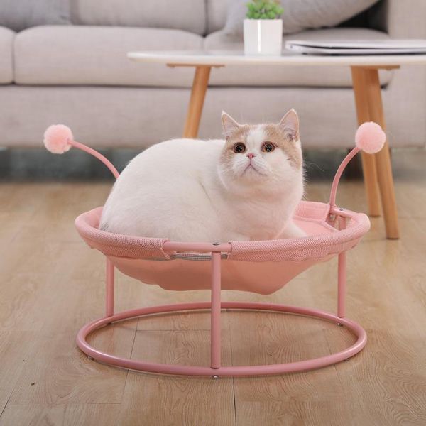 

cat beds & furniture summer pet nest washable fun recliner steel frame bed removable moisture-proof hammock dog rest accessories