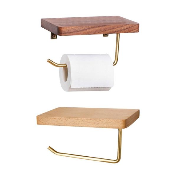 

toilet paper holders towel holder wall mounted with shelf stand wooden board f62a