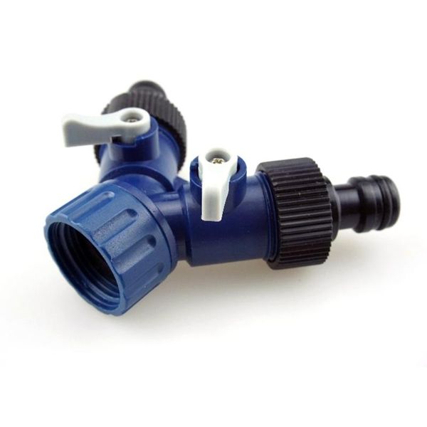 

watering equipments 3/4" water tap splitter 2 way for 1/2" caliber quick connector adaptor y shape garden irrigation