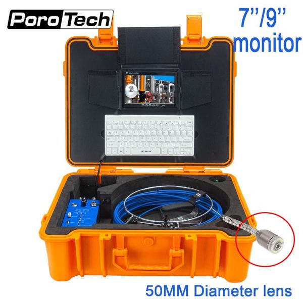 

cameras 50mm camera head pipeline inspection system h1a endoscope self leveling keyboard type borescope video recording cam