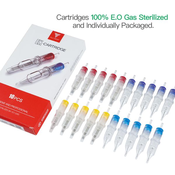 

50x disposable tattoo needle cartridge sterilized round shader 5rs 5m1 7m1 13rm 15rmscouts