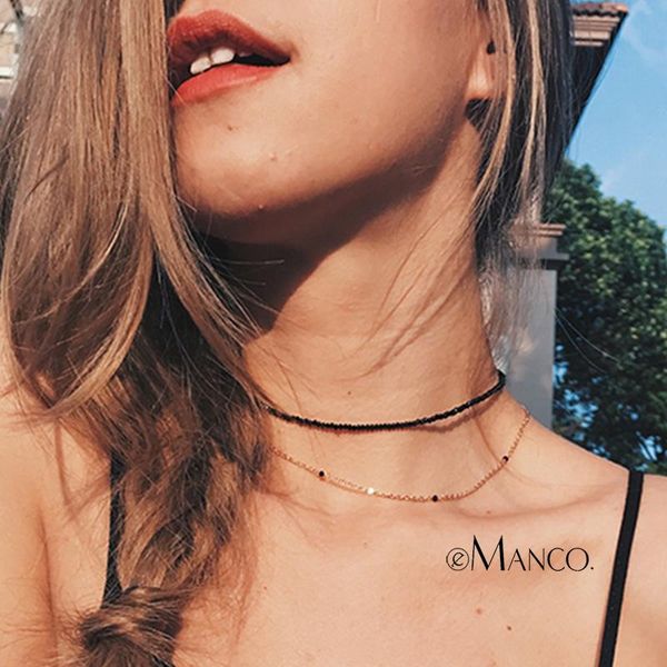 

chokers wholesale crystal beads making choker necklace black lace temptation chains arrivals gifts for women, Golden;silver