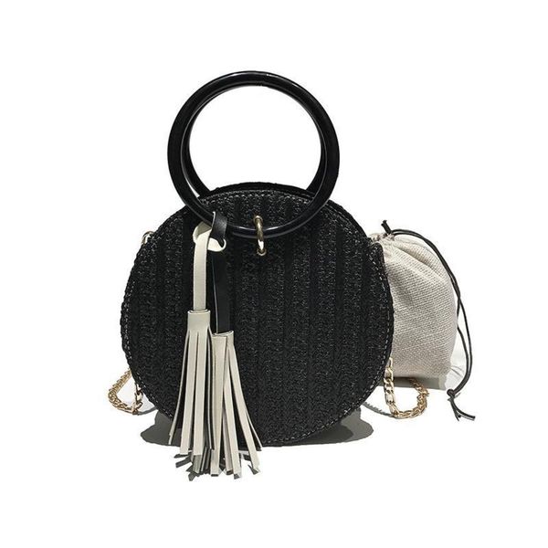 

designer dinner bagevening bags women's round straw bag lady shoulder crossbody handbag for coin money smartphone cards