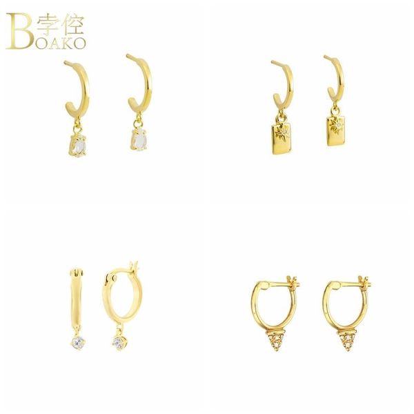 

drop earrings 925 sterling silver for women s925 pendiente piercing ohrringe gold earing luxury fine jewelry dangle & chandelier