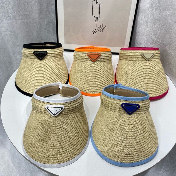 

straw empty hat women men cap luxurys designers caps hats mens, Blue;gray