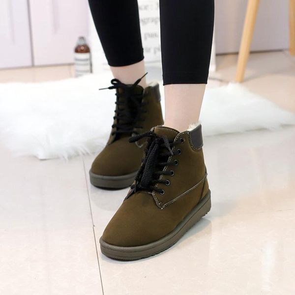 

boots if ifond 2021 winter women suede round toe ankle for cross tied fashion trend elegant shoes black