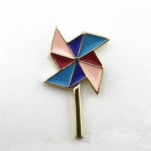 

pins, brooches japanese and korean style girl heart enamel color windmill fashion cute small, Gray