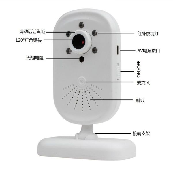 

2.8 inch 120 degree wide angle baby monitor ir night vision wireless intercom system monitors