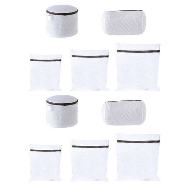 

laundry bags 10pcs kit reusable zipper design clothing washing mesh net