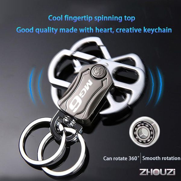 

keychains diy multifunction car keychain key chain ring beer opener spinner for mg mg6 hatchback saloon accessories, Silver