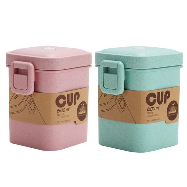 

dinnerware sets 2pcs sealed soup cups tank wheat straw container storage box