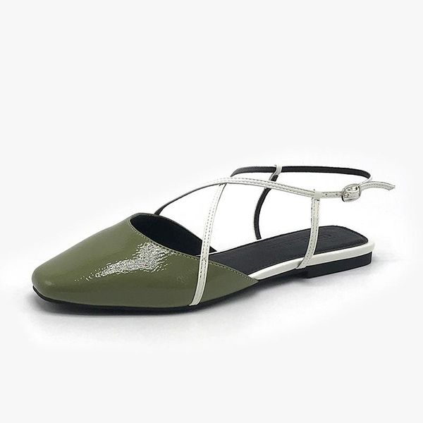 

sandals brand designer women summer 2021 flat-bottomed simple fashion women's shoes casual all-match student special, Black