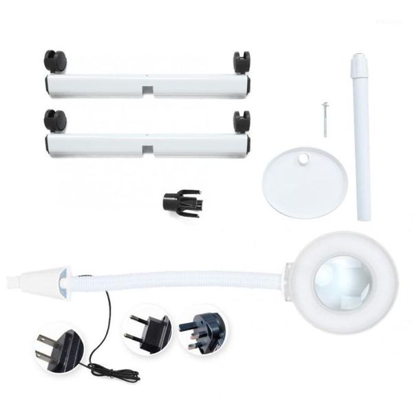 

adjustable led tattoo lamp nail art omni-directional wheel cold light magnifier magnifying1, Silver