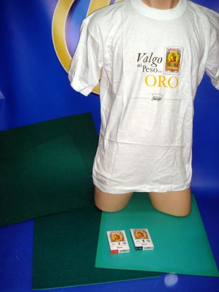 

lot special playing card fournier - 4 tapetes - 2 barajas - 1 t-shirt ace of oros, White;black