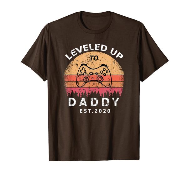 

leveled to daddy, promoted to daddy vintage 2020 t-shirt, White;black