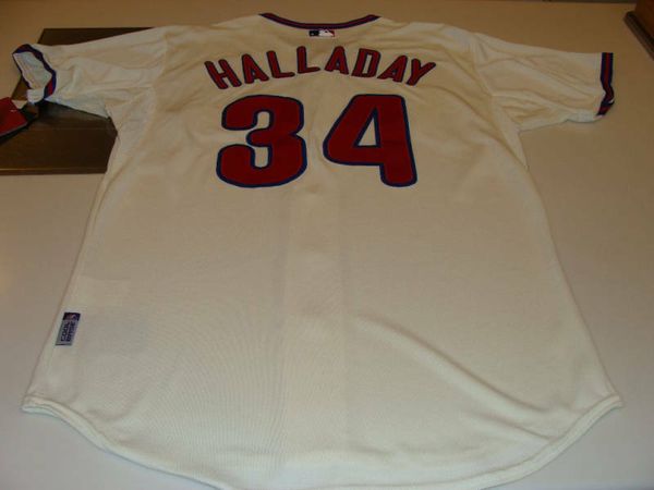 

custom roy halladay jersey men women kids youth baseball jersey, Black