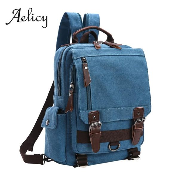 

backpack aelicy men canvas large-capacity business lapmale travel knapsack europe college students school bag