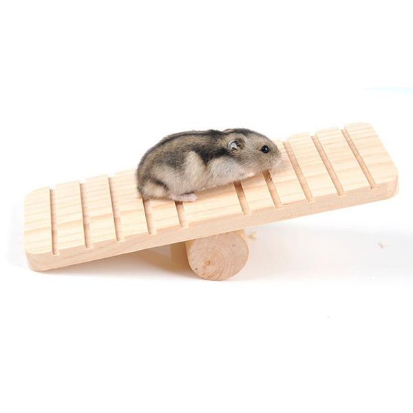 

small animal supplies hamster golden bear wood seesaw non-slip molar sports exercise toy chinchillas guinea pet funny playing