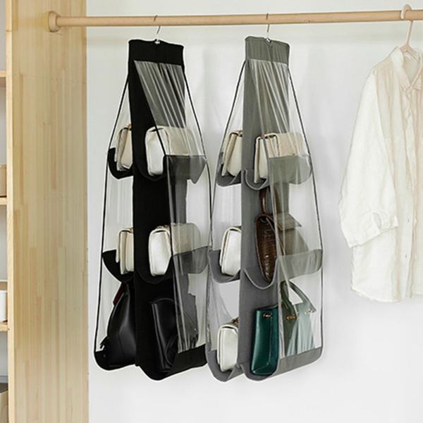 

storage boxes & bins door wall clear sundry shoe bag hanging kitchen transparent mounted organizer rack with hanger