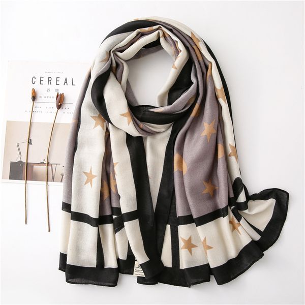 

korean autumn new cotton and linen womens sunscreen scarf leopard print geometric letter scarf air conditioning shawl multiple wholesa, Blue;gray