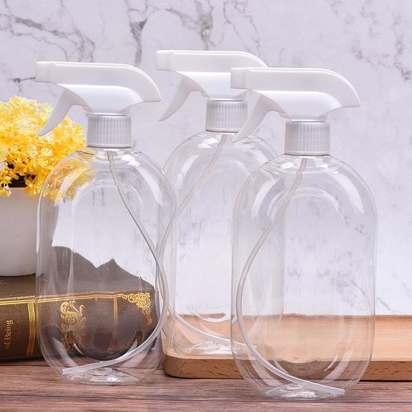 

storage bottles & jars 500ml transparent empty spray bottle plastic hand pressure kettle sprayer for shower gel shampoo water