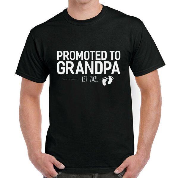

promoted to grandpa 2021 t-shirt, White;black