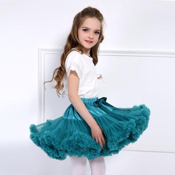 

skirts baby girls tutu skirt fluffy children ballet kids princess tulle party dance, Blue