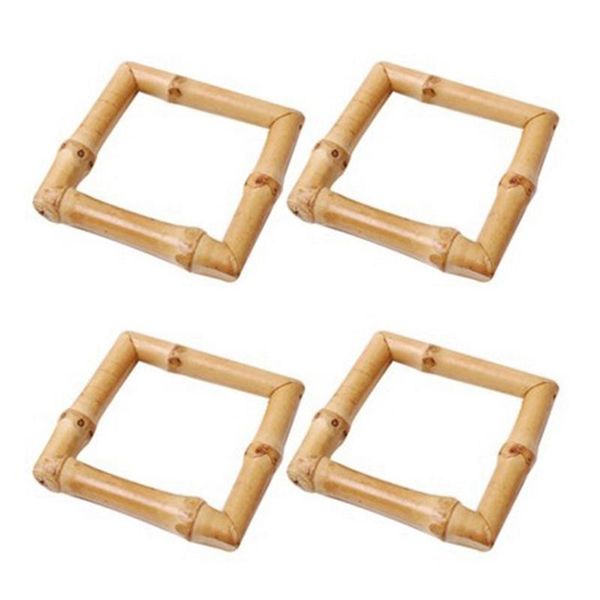 

napkin rings wood bamboo set of 4, handmade rattan natural holder table decorations