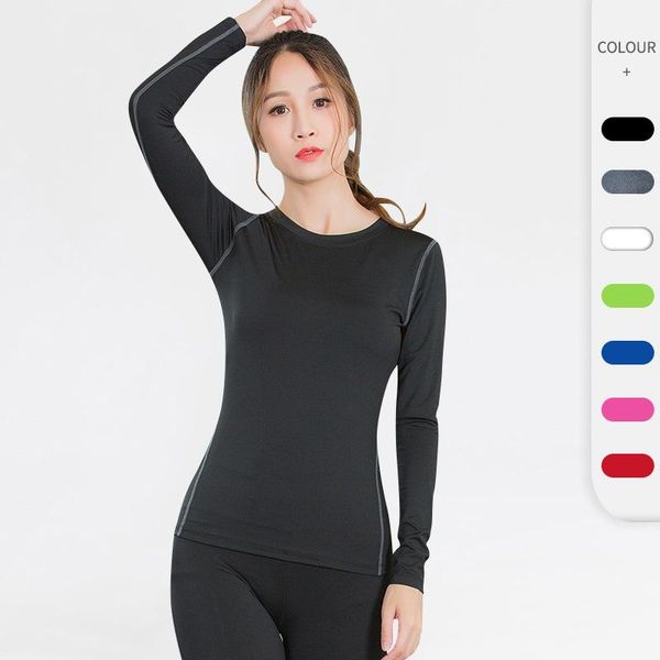 

women's training long sleeve sports fitness yoga t-shirt breathable high-end spandex workout shirts for women outfit