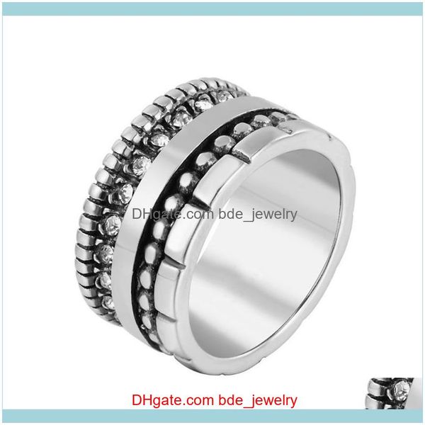 

wedding jewelrywedding rings minimalist style 11mm width multi layers cubic zirconia finger for women fashion stainless steel jewelry gifts, Slivery;golden