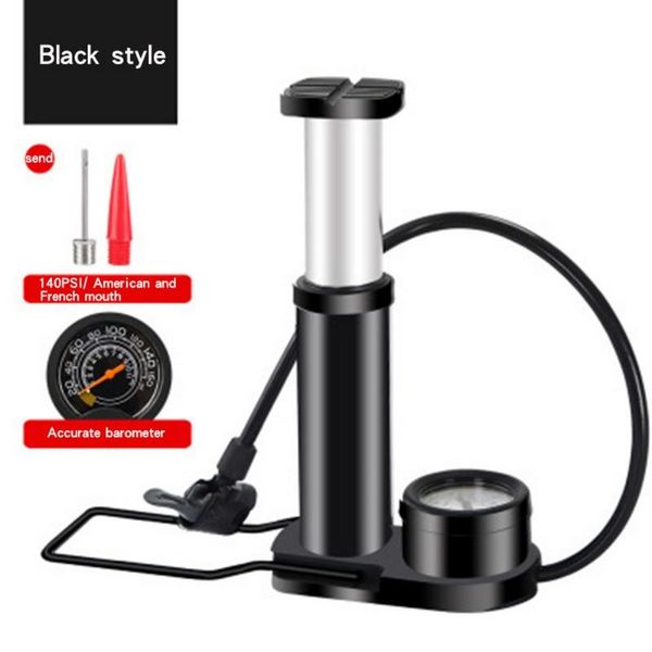 

bike pumps bicycle pump portable aluminum foot mtb cycling air pressure gauge inflator 120psi pedal