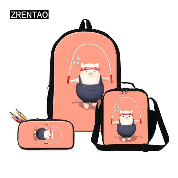 

backpack purple/pink/red backpacks set for kindergarten boy girl book rucksack satchel child school supplies shoulder bookbag cute animal