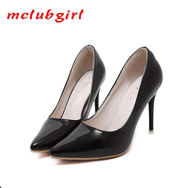 

nightclub nude colored high heeled shoes women fine heel shallow black club fashion leather wz dress