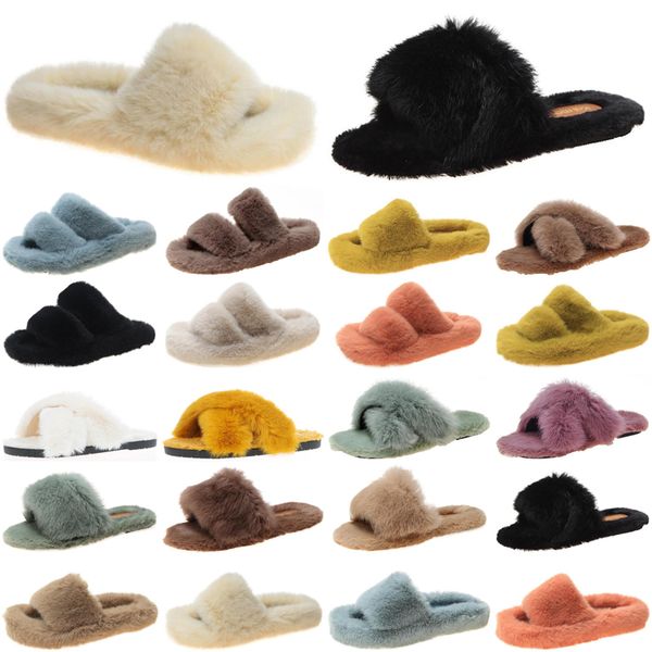 

fashion luxury women slides slippers womens comfortable loafer black yellow slide slipper flat flip flops size 35-40 color42