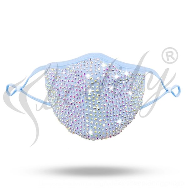 

shM winter hot drill dust filter black fashion designer masks water drill pure rhinestone facial cotton personality cotton washable mask