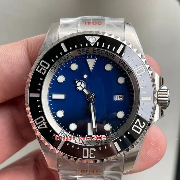 

super version men wristwatches 116660 44mm watch n 3135 movement black blue gradient stainless steel sapphire glass luminescent mechanical a, Slivery;brown