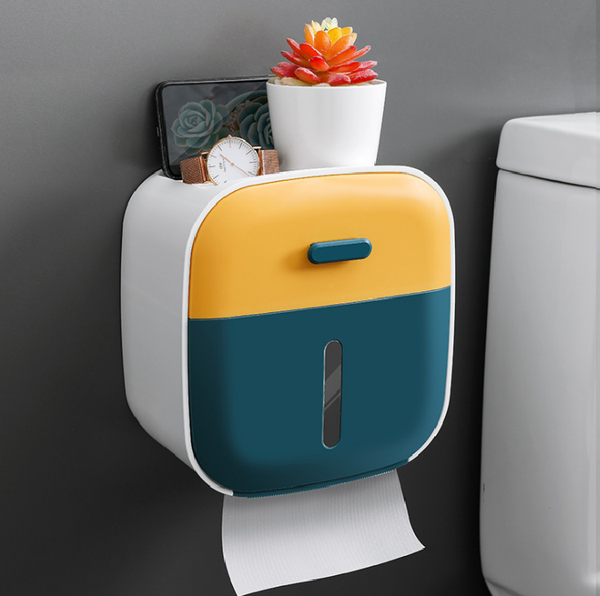 

toilet paper holders wall mount bathroom shelf holder waterproof tissue box bathrrom roll tube storage rack