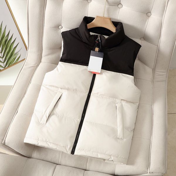 

R Fashion vt down vts waistcoat Mens feather et Autumn and winter Letter printing bodywarmer outdoor Coupl Keep warm, Black;white