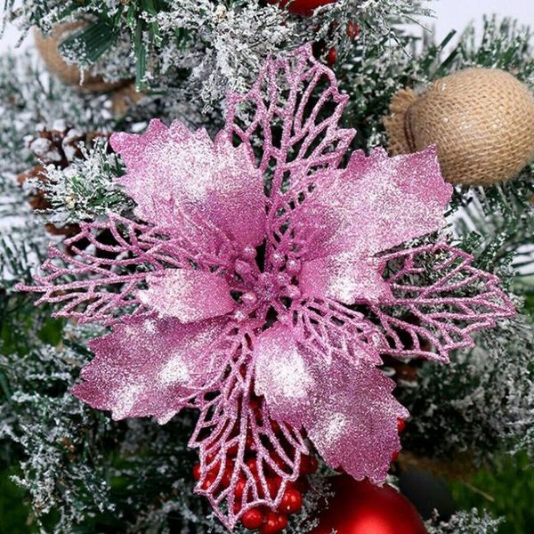

christmas decorations artificial flower home decorationsequined reflective crafts creative diy holiday props
