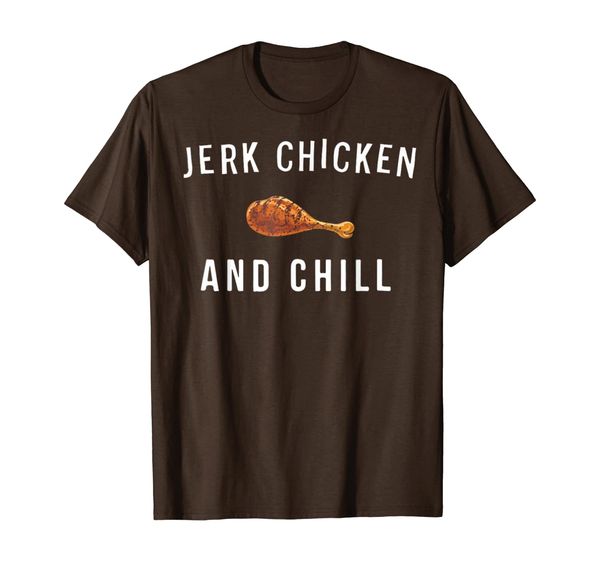 

jerk chicken and chill jamaican t-shirt, White;black