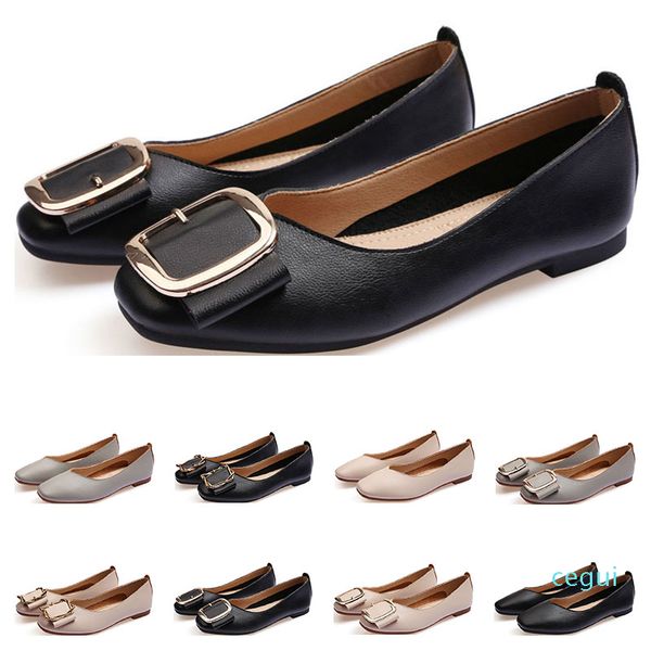 

ladies flat shoe lager size 33-43 womens girl leather nude black grey new arrivel working wedding party dress shoes eight