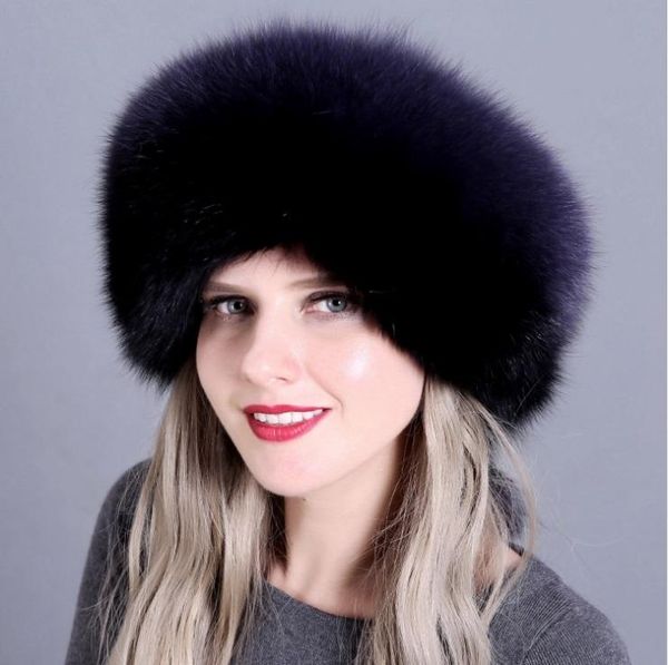 

trapper hats fur whole leather ear protector cap s125, Blue;gray