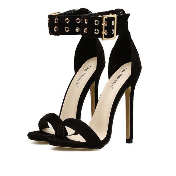 

sandals women 2021 summer fashion womens shoes super high heeel ol fish mouth double breasted fine with heeled, Black