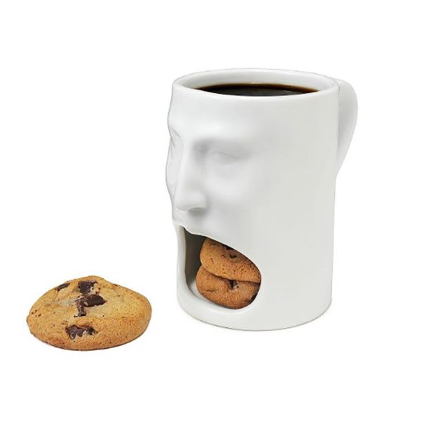 

mugs human face mug coffee water cup ceramic cookie breakfast handy