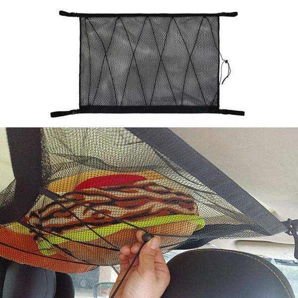 

car organizer roof storage net suspended line bag sundries hanging c5n9