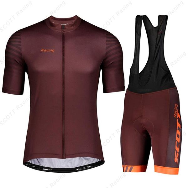 

racing sets outdoor brown breathable mountain bike short-sleeved scoracing cycling jersey suit men, Black;blue